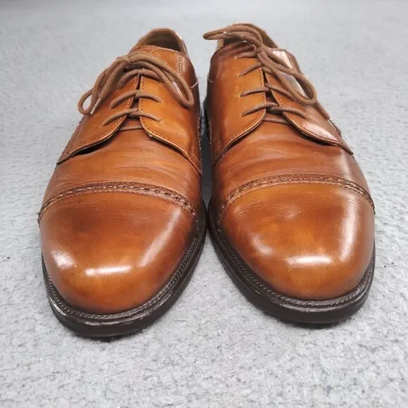 Cable & Co Executive Cap Toe Oxford Dress Shoes Brown Leather Lace Up Mens 11 D - Picture 6 of 16